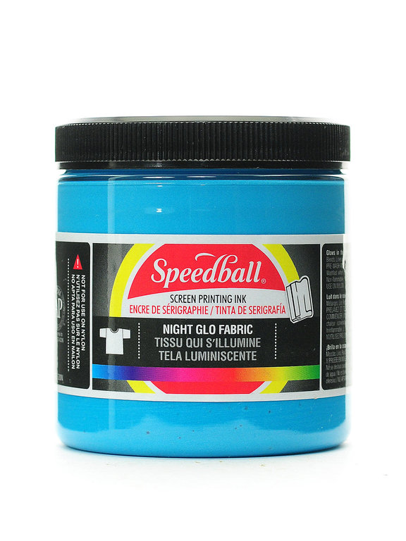 Speedball Speedball Night Glo Phosphorescent Screen Printing Ink Blue 8 oz