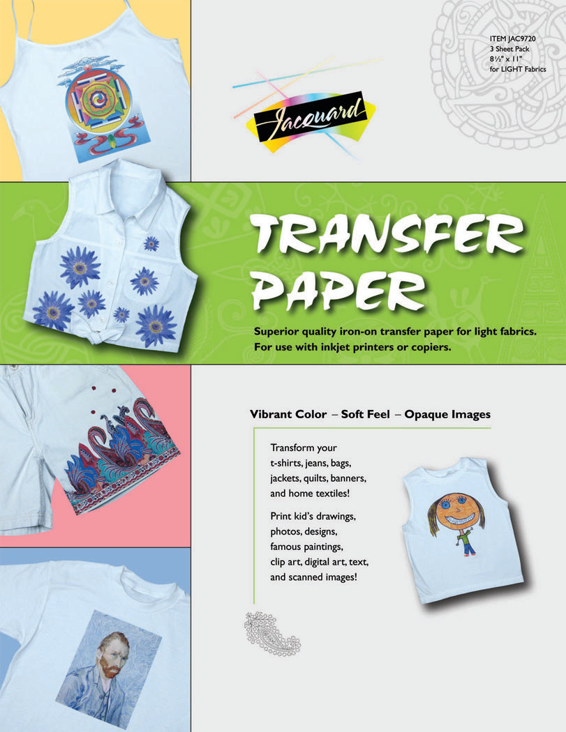 Inkjet Transfer Paper-Light Fabrics