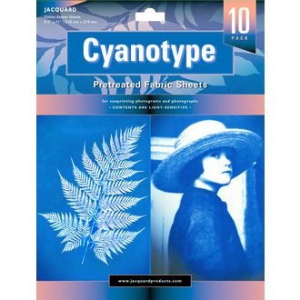 Jacquard Cyanotype Fabric 8.5" x 11" 10 Sheets/Pkg Jacquard Cyanotype Fabric 8.5" x 11" 10 Sheets/Pkg
