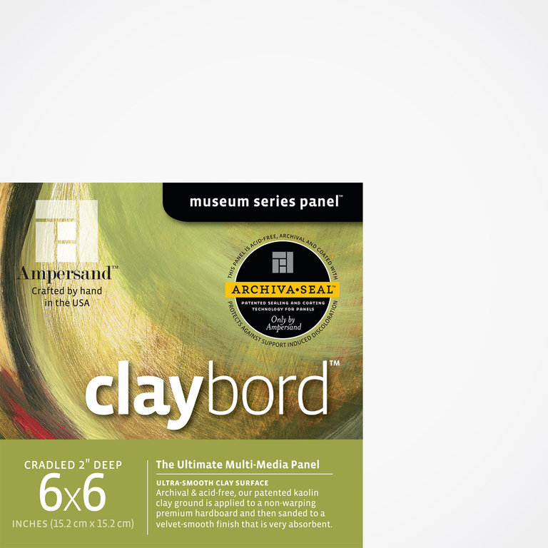 Ampersand Ampersand Claybord Cradled 2" Profile 6" x 6"