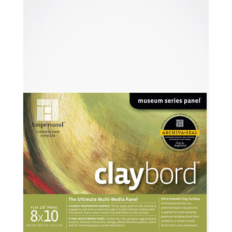 Ampersand Claybord Uncradled 1/8" Profile 8" x 10" Ampersand Claybord Uncradled 1/8" Profile 8" x 10"