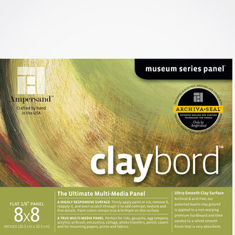 Ampersand Claybord Uncradled 1/8" Profile 8" x 8" Ampersand Claybord Uncradled 1/8" Profile 8" x 8"