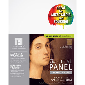 Ampersand Artist Panel Primed Smooth Uncradled 3/8" Profile 8" x 10" Ampersand Artist Panel Primed Smooth Uncradled 3/8" Profile 8" x 10"