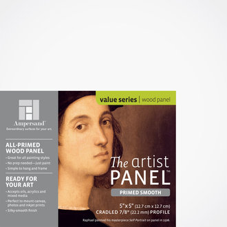 Ampersand Artist Panel Primed Smooth Cradled 7/8" Profile 5" x 5" Ampersand Artist Panel Primed Smooth Cradled 7/8" Profile 5" x 5"