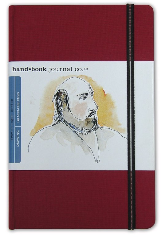 Hand Book Global Art Handbook Travelogue Artist Journal Pocket Portrait Vermilion Red 3.5" x 5.5"