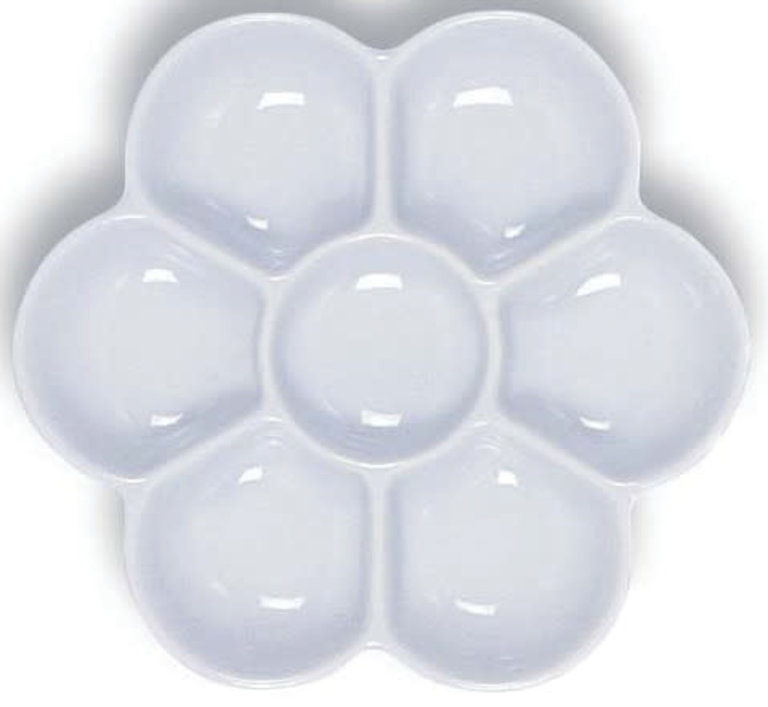 Yasutomo Watercolor Sectional Flower Ceramic Palette Dish – K. A.