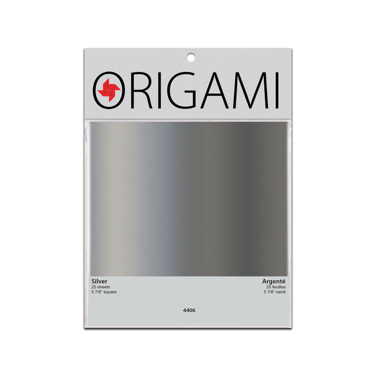 Yasutomo Yasutomo Metallic Origami Paper Square Silver 5-7/8"