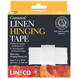 Lineco Gummed Linen Hinging Tape 1" x 30' Lineco Gummed Linen Hinging Tape 1" x 30'