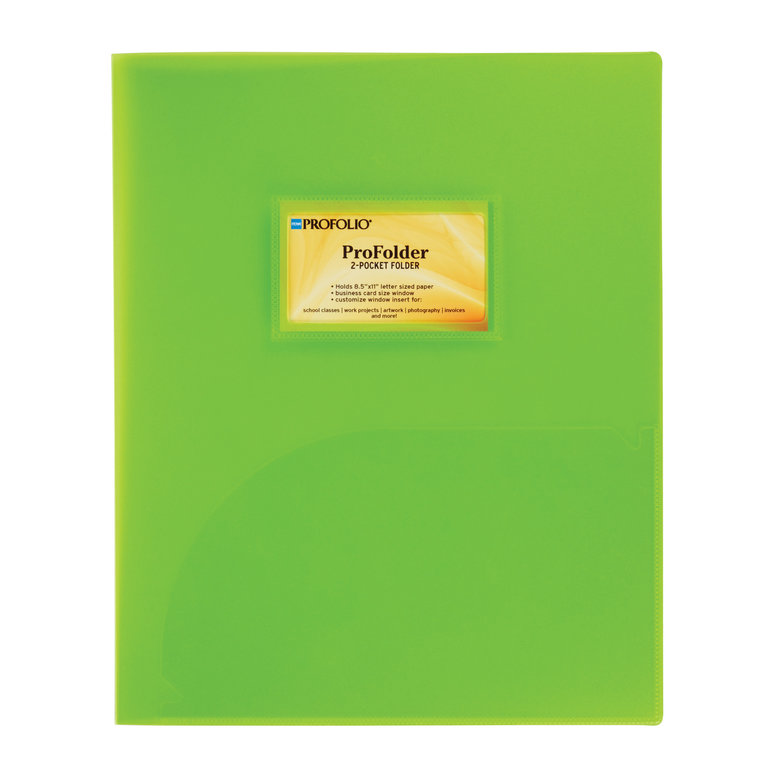 Itoya Itoya ProFolder 2-Pocket Folder Lime