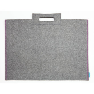 Itoya Profolio Midtown Bag Gray/Purple 17" x 23"
