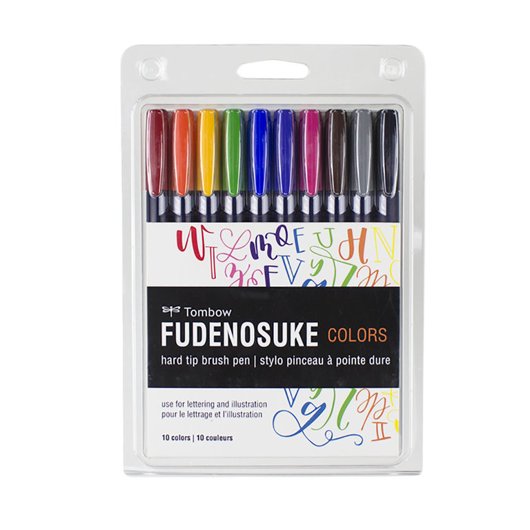 Tombow Tombow Fudenosuke Colored Brush Pens 10 Set