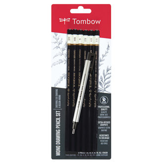 Tombow Mono Drawing Set 6-Pencils With Eraser Tombow Mono Drawing Set 6-Pencils With Eraser