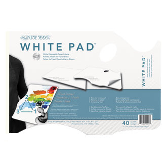 New Wave Palette White Pad Paper Palette Hand Held
