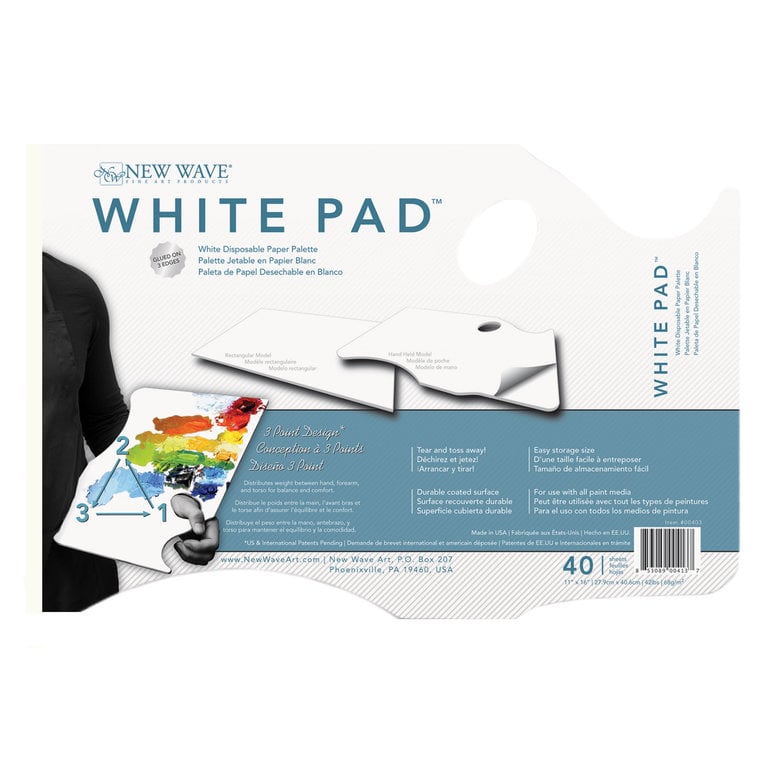 New Wave Palette New Wave Palette White Pad Paper Palette Hand Held