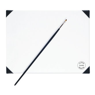 New Wave Palette POSH Glass Table Top Palette Clear 9" x 12"
