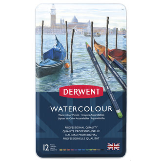 Derwent Watercolor Pencil 12-Color Tin Set