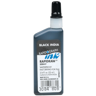 Koh-I-Noor Rapidraw Drafting Ink Black India .75 oz Koh-I-Noor Rapidraw Drafting Ink Black India .75 oz