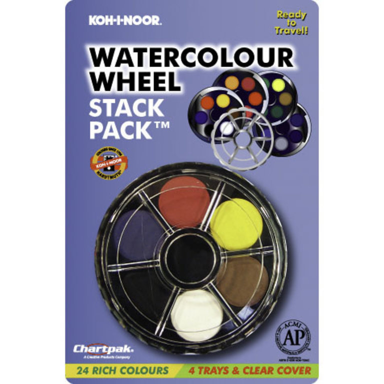 Koh-I-Noor Koh-I-Noor Watercolor Wheel Stack Pack 24-Colors