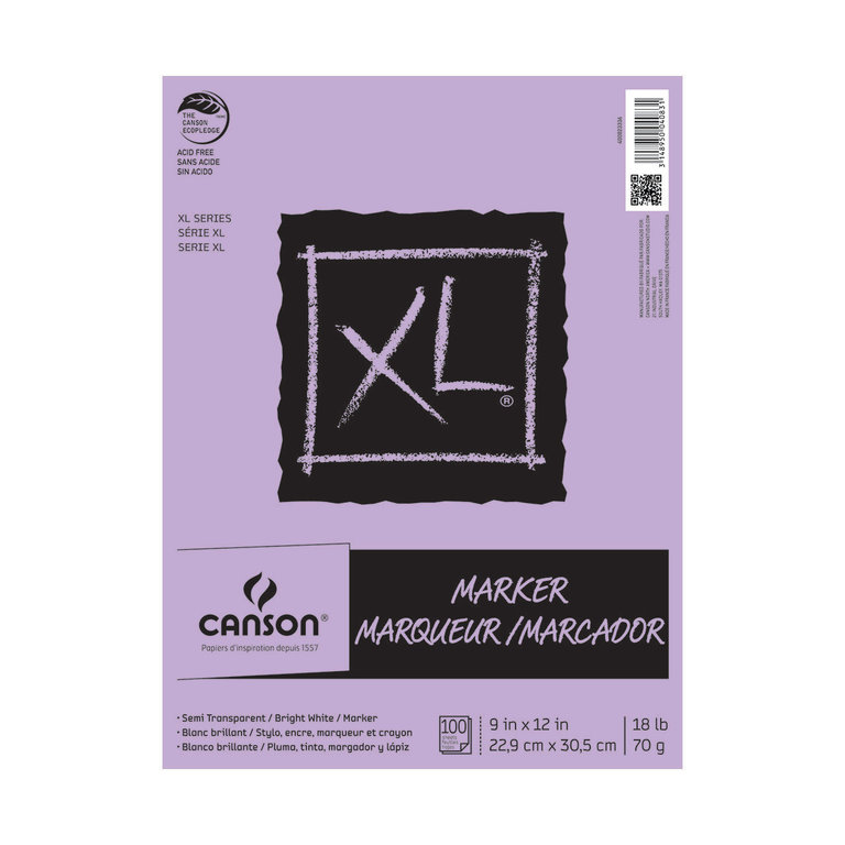 Canson Canson XL Marker Pad 9" x 12" 100 Sheets/Pad