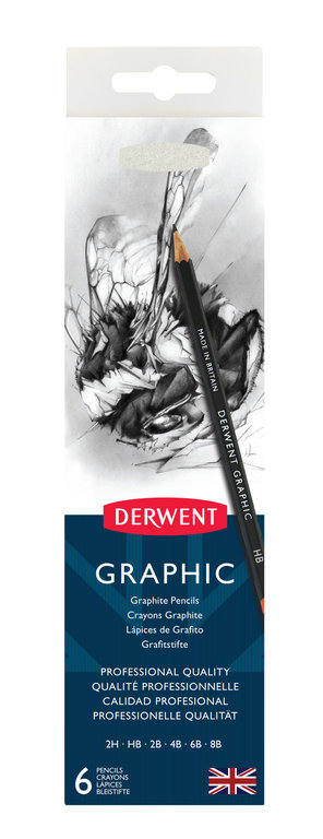 Derwent Derwent Graphic 6-Pencil Tin Set
