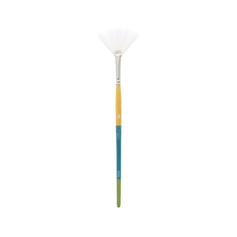 Princeton Brush Princeton Snap! 9850 White Synthetic Short Handle Brush Fan #4