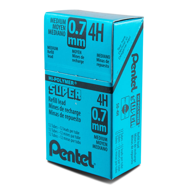 Pentel Pentel Super Hi-Polymer Leads, .9mm, 2H, 15-Pack