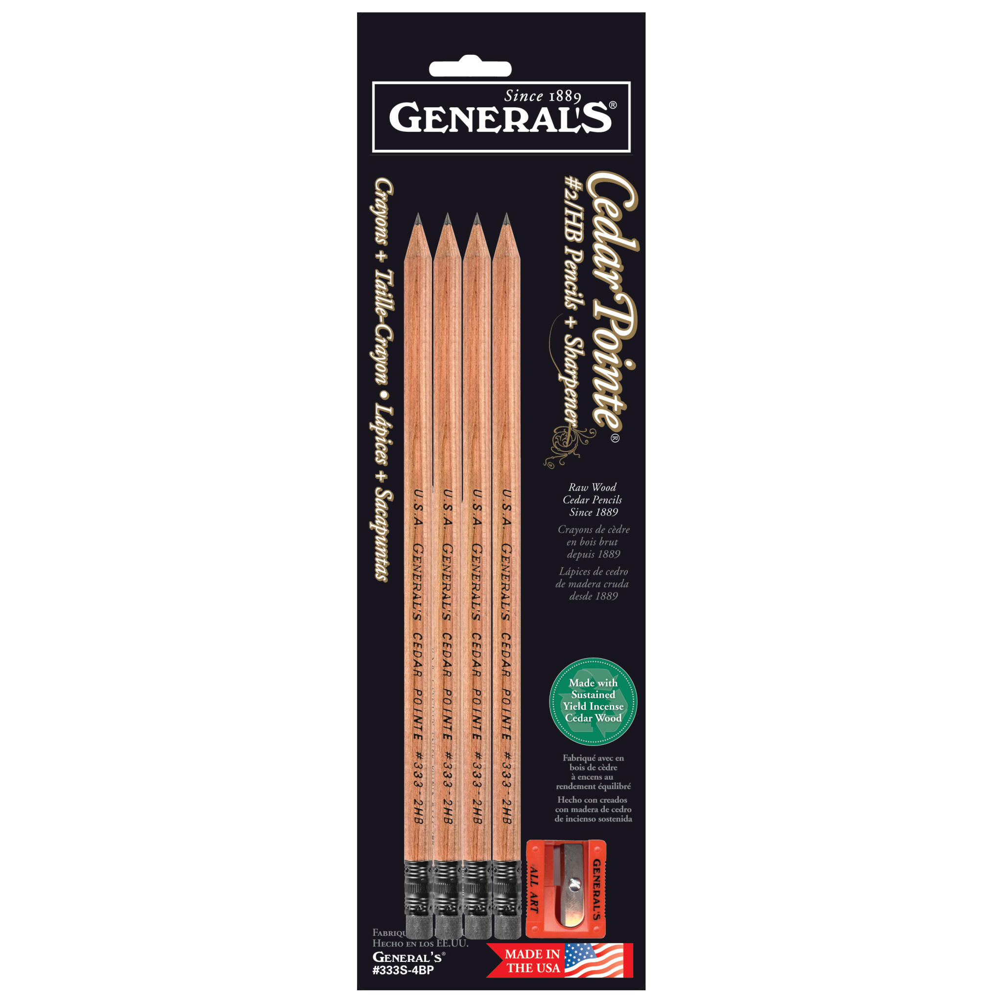 General's Cedar Pointe 2/HB (No. 2) Graphite Pencil — Two Hands