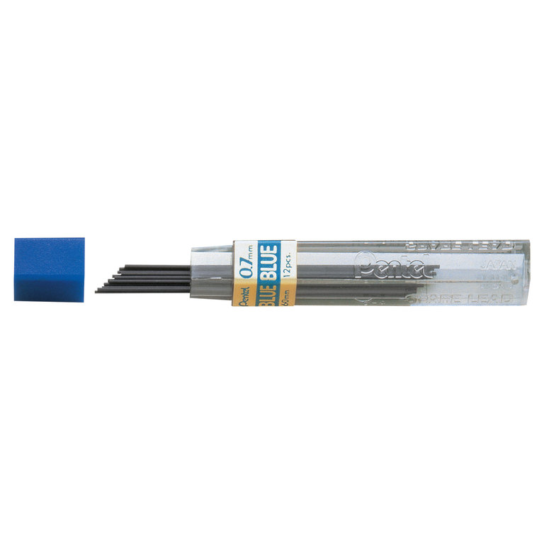 Pentel Pentel Hi-Polymer Colored Lead Refills, Blue, .7 mm.