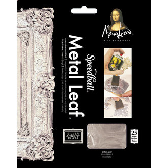 Mona Lisa Metal Leafing Sheet Silver 5-1/2" x 5-1/2" Sheets Mona Lisa Metal Leafing Sheet Silver 5-1/2" x 5-1/2" Sheets