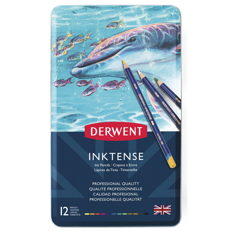 Derwent Derwent Inktense Pencil 12-Color Tin Set