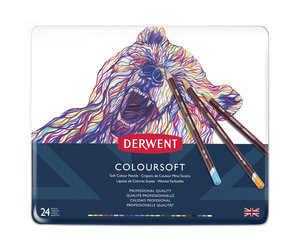 Derwent Coloursoft 24 Pencil Tin Set