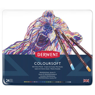 Derwent Coloursoft Pencil Set 24-Pencil Tin Set Derwent Coloursoft Pencil Set 24-Pencil Tin Set