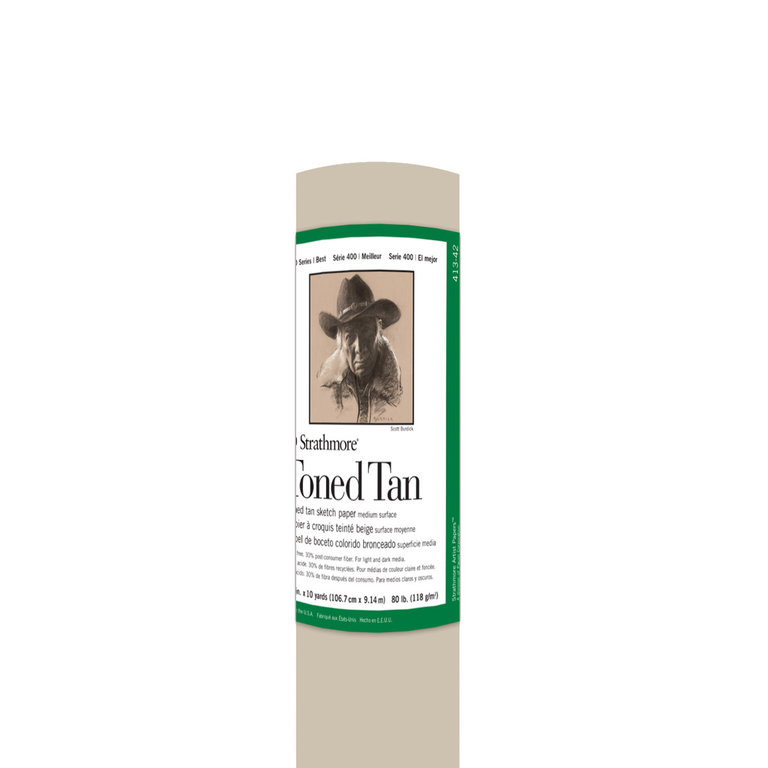 Strathmore Strathmore Fine Art Paper Roll, 400 Series, Sketch, 42" x 10 yds., 80 lb. Roll, Toned Tan