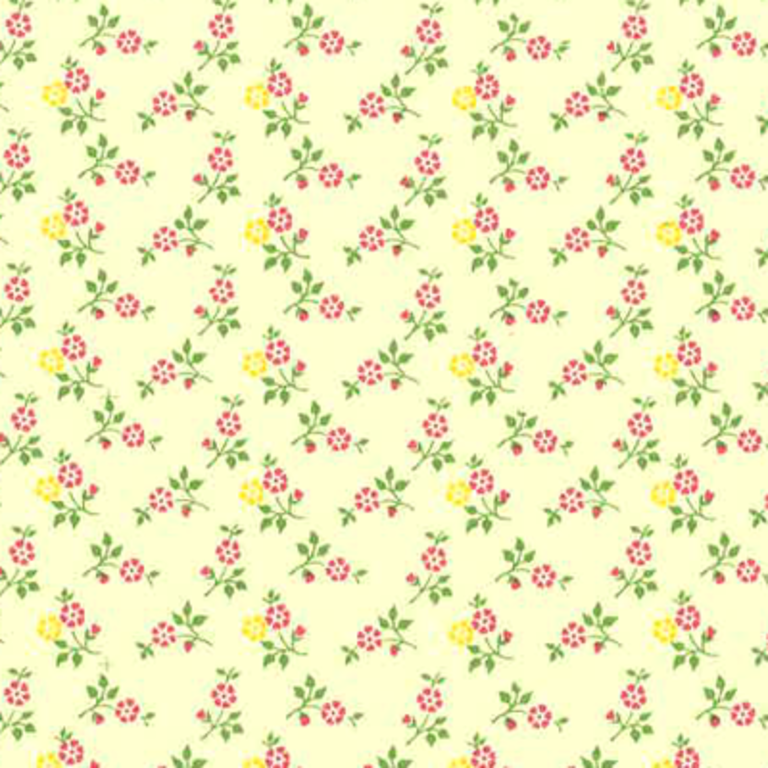 Bertini Paper Bertini #730 Extra Tiny Pink & Yellow Flowers