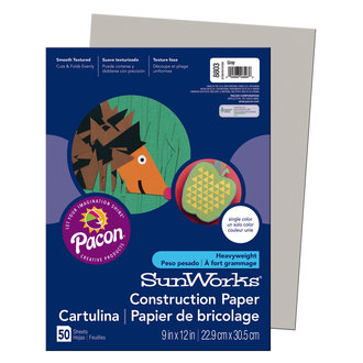 Pacon SunWorks Construction Paper, Gray, 9" x 12" Pacon SunWorks Construction Paper, Gray, 9" x 12"