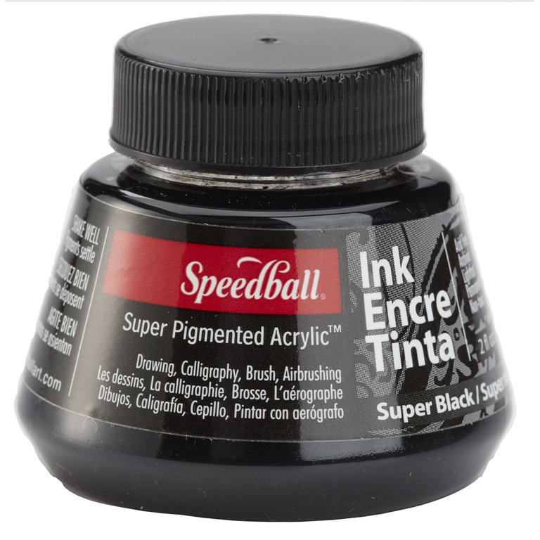 Speedball Speedball Super Pigmented Acrylic Ink Super Black 2 oz