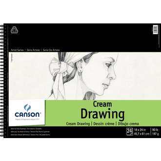 Canson Classic Drawing Pad Cream 18''x24'' 24 Sheets Canson Classic Drawing Pad Cream 18''x24'' 24 Sheets