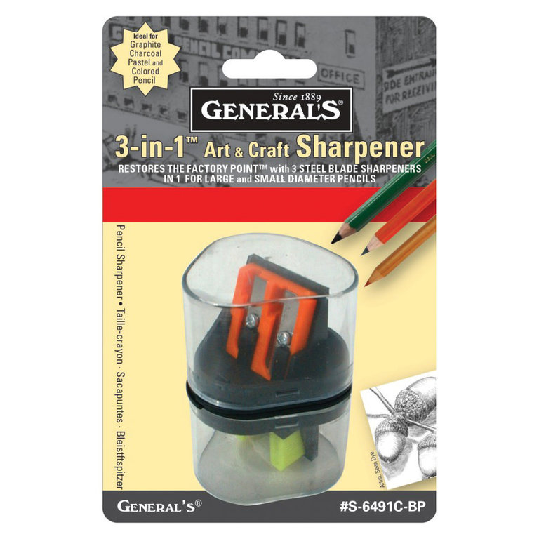 General's General's 3-in-1 Clear Pencil Sharpener