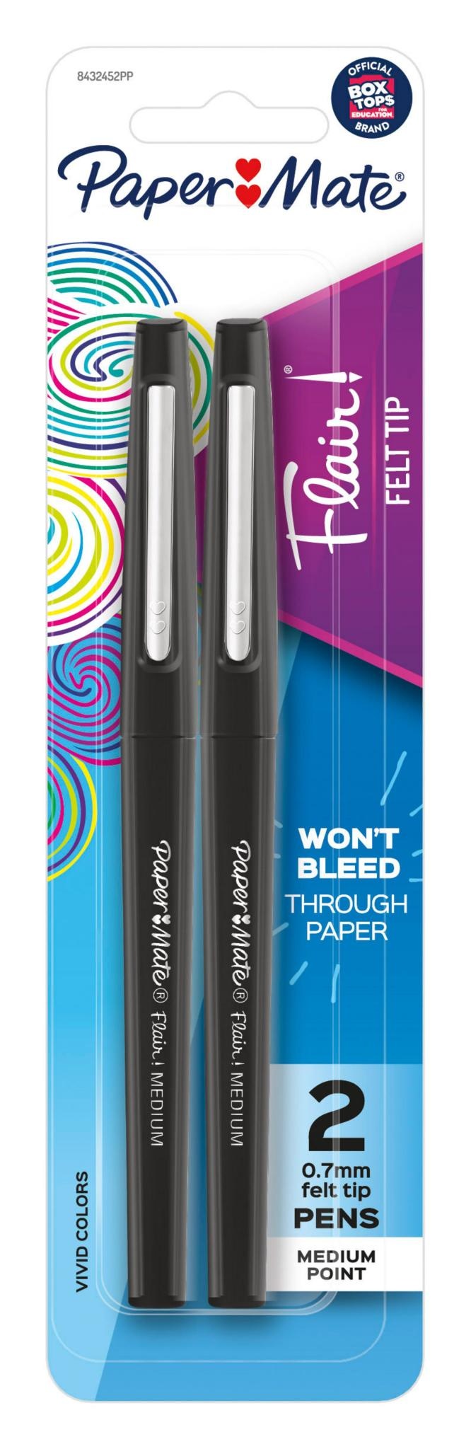 Papermate Felt Tip Flair Pens Vivid Color 4 Pack