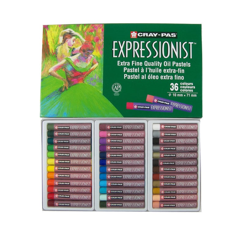 Cray Pas Sakura Cray-Pas Expressionist Oil Pastel Set, 36-Colors