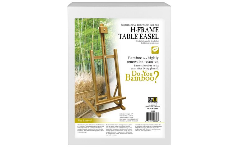 Art Advantage Art Advantage Bamboo H-Frame Table Easel