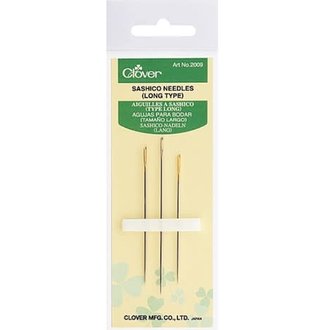 Clover Hand Needles Sashico Long 3 Pack