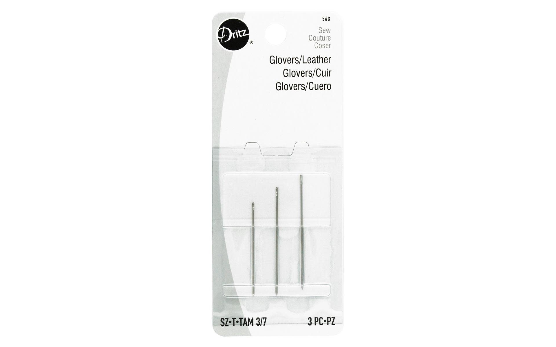 Dritz Glovers/Leather Hand Needles 3/Pkg (Size 3/7)