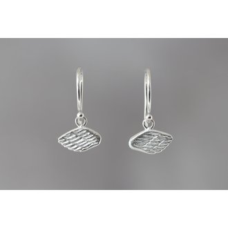 Elise Moran Mini Milagro Wing Sterling Silver Dangle Earrings