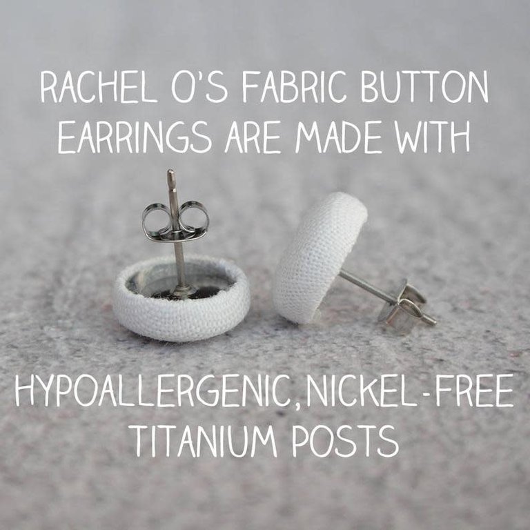 Rachel O's Fabulous Whimsy Fabric Button Earrings Macaw