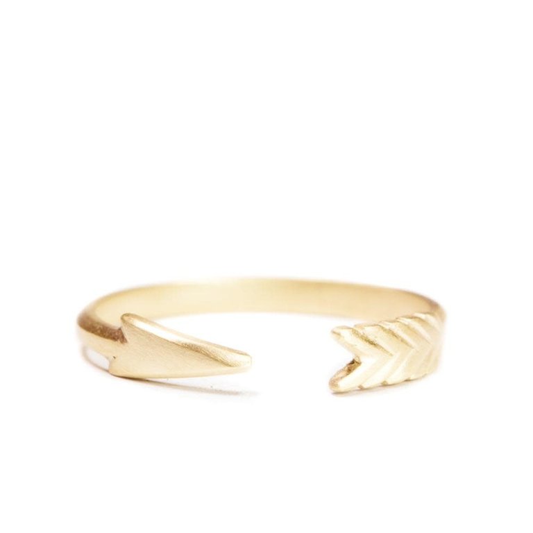 Carla Caruso Carla Caruso Arrow Ring Size 6.5 14k Gold