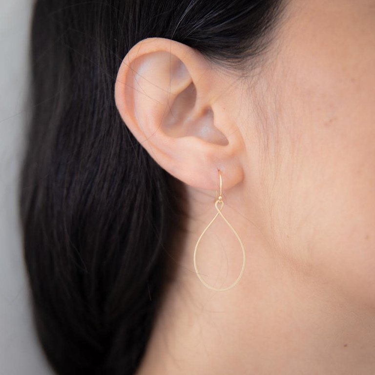 Carla Caruso Teardrop Keyhole Earrings (14k)