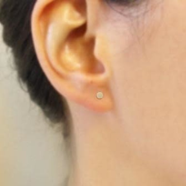 Carla Caruso Circle Button Stud Earrings (BSS)