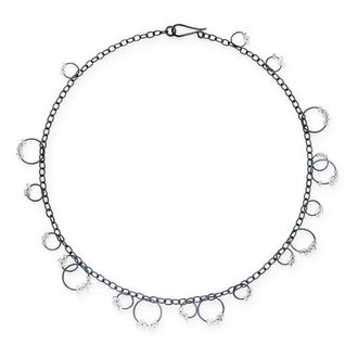 Heather Guidero Circle Bunches Necklace Herkimer Quartz