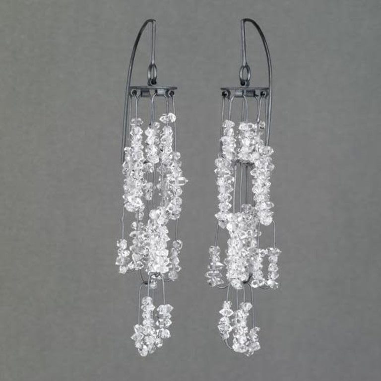 Heather Guidero Curtain Earrings Herkimer Quartz